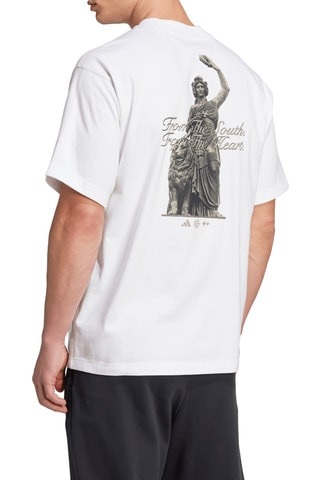 T-shirt de football loose en coton biologique FC Bayern - Blanc