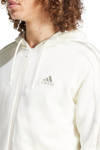 Sweat à capuche - Blanc et taupe