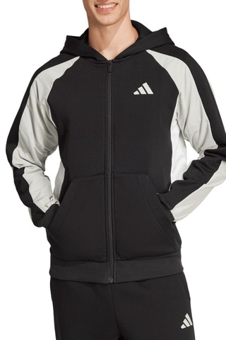 Sweat à capuche Essentials - Noir et blanc