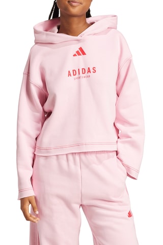 Sweat polaire à capuche All SZN - Rose poudré