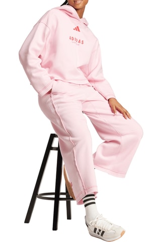 Sweat polaire à capuche All SZN - Rose poudré