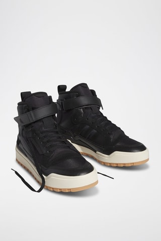 Chaussures montantes de basketball en cuir Forum - Noir