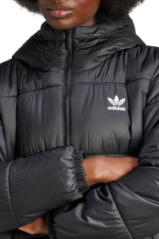 Doudoune longue à capuche - Noir