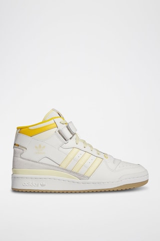 Chaussures montantes de basketball en nubuck Forum Mid - Blanc