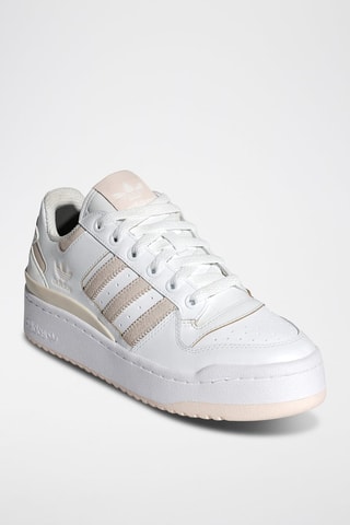 Sneakers en cuir Forum Bold Stripes - Blanc et beige