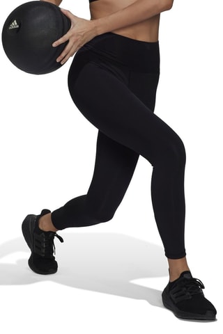 Legging d'entraînement taille haute Optime 7/8 T - Noir