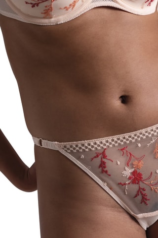 Tanga Suzy - Blanco y rosa