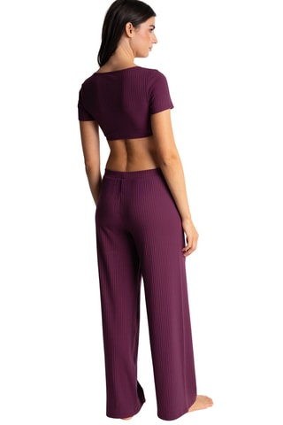 Pantalón de tiro alto Isabella - Violeta