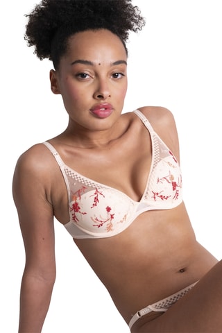 Sujetador con relleno Suzy - Blanco y rosa