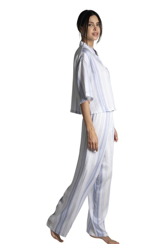 Pantalón de pijama Chloe - Blanco y azul