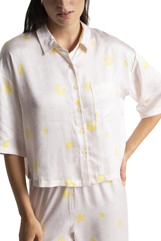 Camisa de pijama oversize Chloe - Dorado y violeta