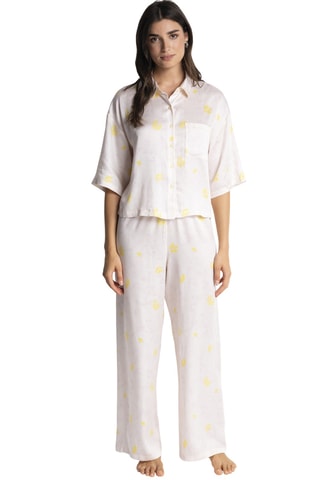 Camisa de pijama oversize Chloe - Dorado y violeta