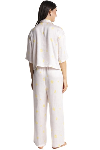 Camisa de pijama oversize Chloe - Dorado y violeta