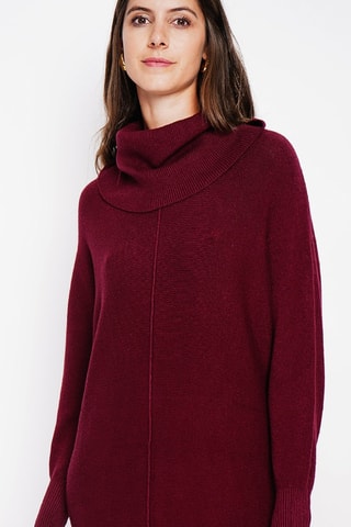 Robe pull oversize  - Bordeaux