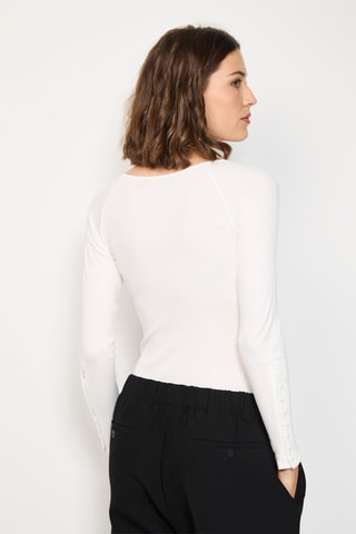 Body en soie  - Blanc