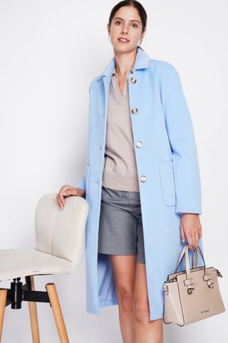 Manteau en laine  - Bleu