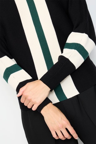 Pull  - Blanc, noir et vert