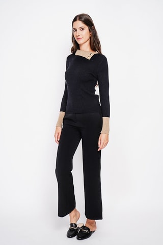 Pull  - Beige et noir