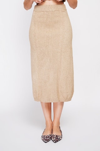 Jupe midi  - Beige