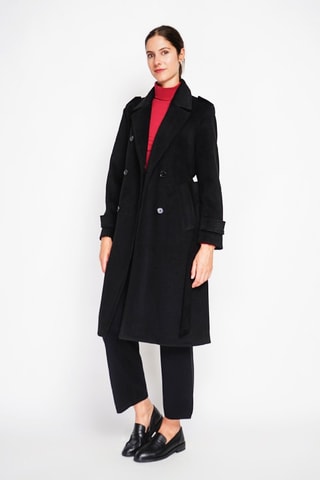 Manteau en laine  - Noir