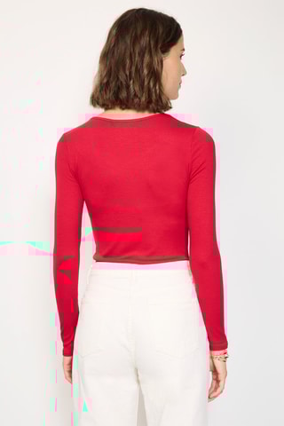 Body en soie  - Rouge