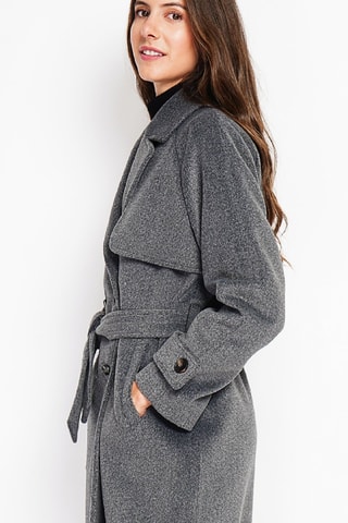 Manteau en laine  - Gris foncé