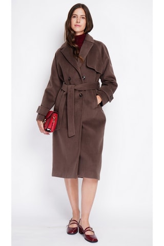 Manteau en laine  - Marron