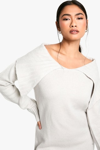 Trui-jurk Oversized - Grijs