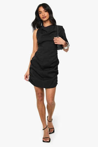 Gedrapeerde Jurk - Zwart