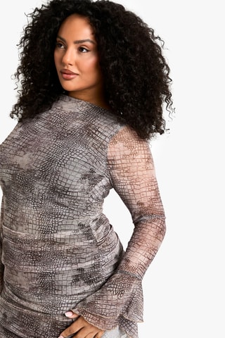 Gedrapeerde Jurk - Beige