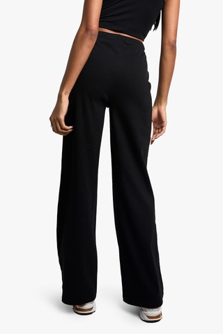 Broek Wide Legs Hoge Taille - Zwart