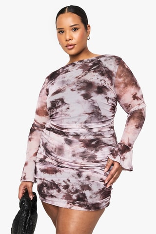 Gedrapeerde Jurk - Beige