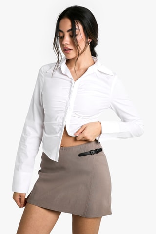 Broekrok Hoge Taille - Taupe