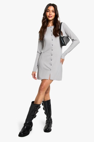 Trapeziumjurk - Grijs