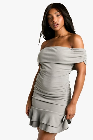 Gedrapeerde Jurk - Grijs