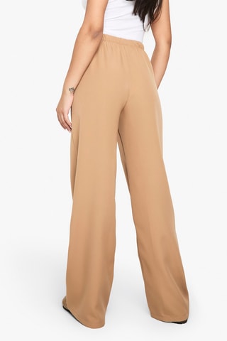 Broek Wide Legs Hoge Taille - Camel