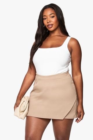 Broekrok Hoge Taille - Camel