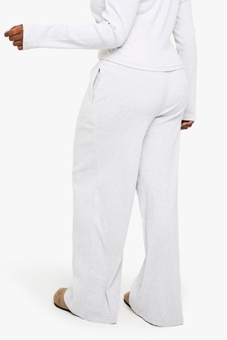 Broek Wide Legs - Gemêleerd Lichtgrijs