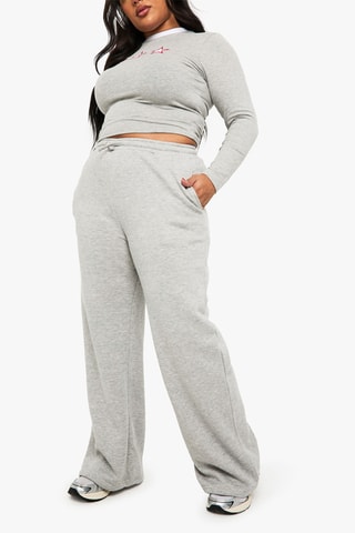 Broek Wide Legs - Gemêleerd Grijs