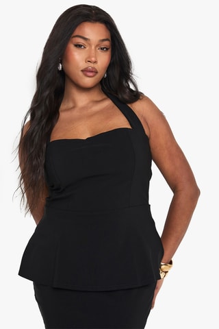 Jurk Trompe-l'œil - Zwart