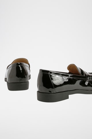 Gelakte Mocassins - Zwart