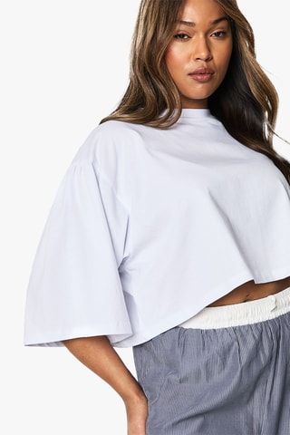 Cropped T-shirt - Wit