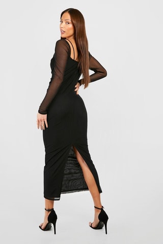 Jurk Trompe-l'œil - Zwart