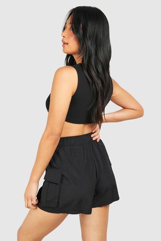 Cargoshort Hoge Taille - Zwart