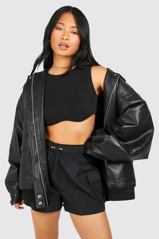 Cargoshort Hoge Taille - Zwart