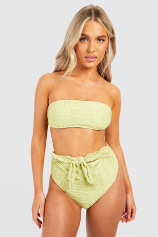 Bikinibroekje Hoge Taille - Limoengroen