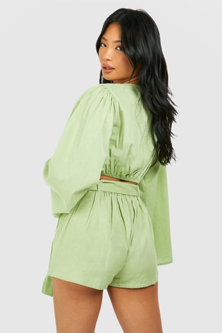 Short Hoge Taille - Lichtgroen