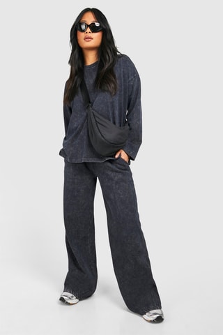 T-shirt en Broek - Gemêleerd Donkergrijs