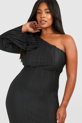 Asymmetrische jurk - Zwart