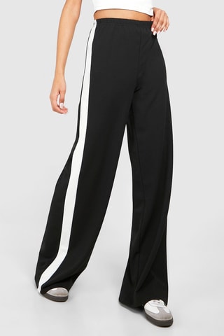 Broek Wide Legs Hoge Taille - Zwart